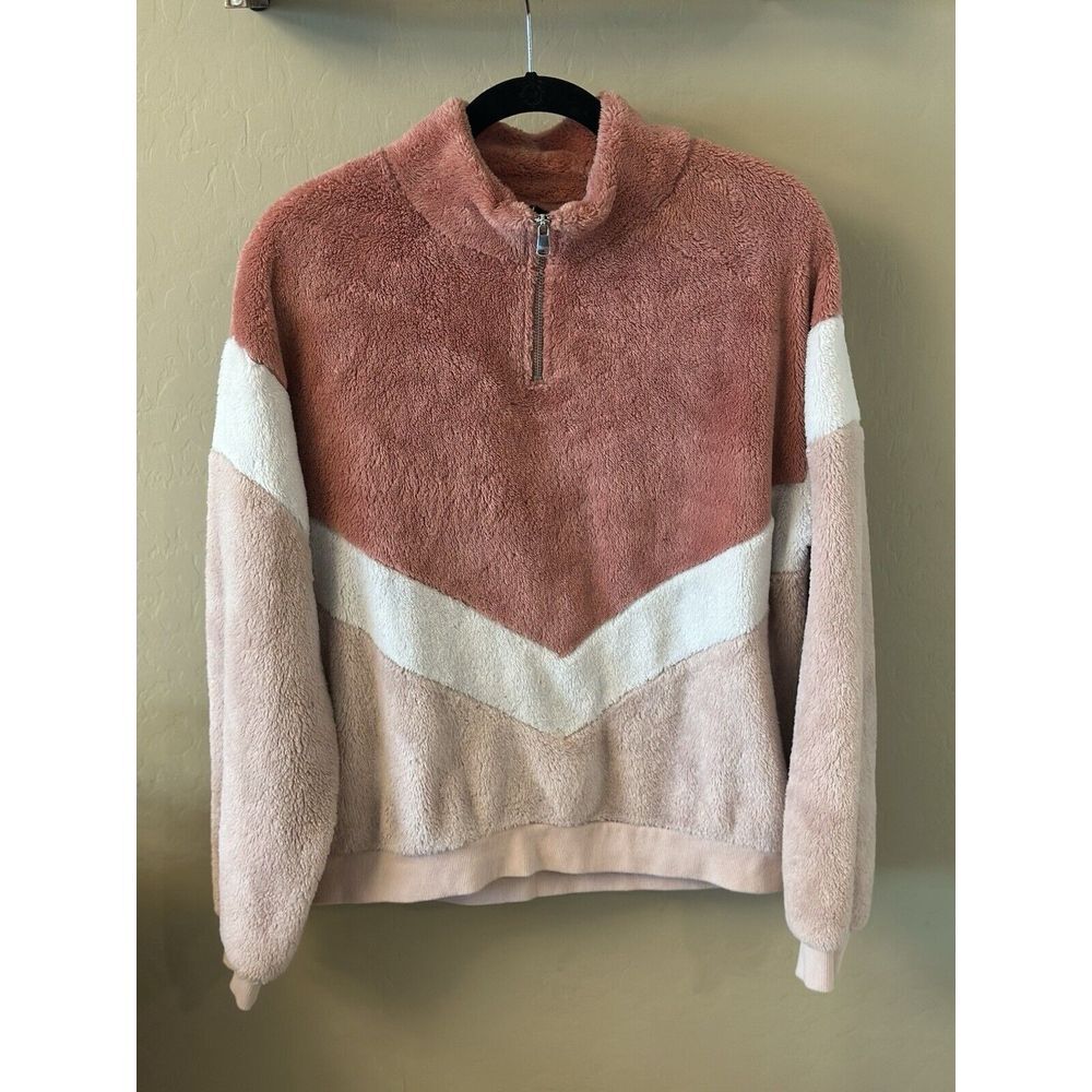 H&M Divided Sweater Womens Large Multicolor Long Sleeve 1/4 Zipper Pullover